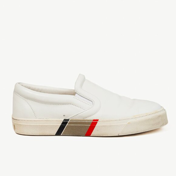 Burberry Men's Thompson White Leather Slip On Shoes - Picture 1 of 11